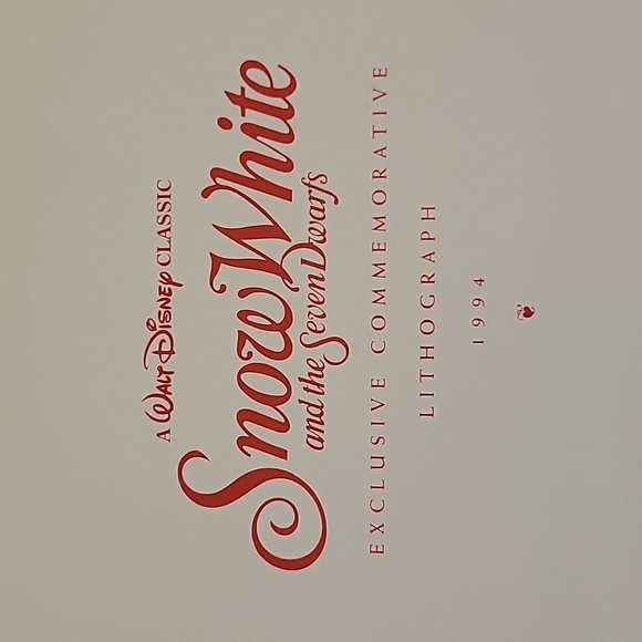 Snow White commemorative lithograph - Picture 3 of 4